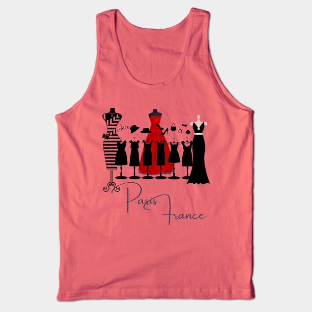 Paris France Women Fashion Tank Top by STYLISH CROWD TEES